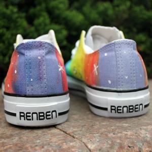 Hand-painted Star Ombre Canvas Shoes