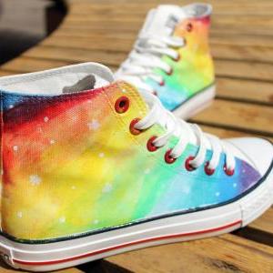 Harajuku Star Rainbow Canvas Shoes