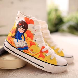 Sweet Cartoon Girl Canvas Shoes