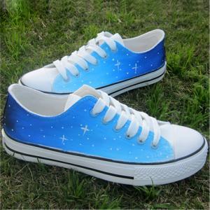 Harajuku Canvas Night Star Pattern Canvas Shoes