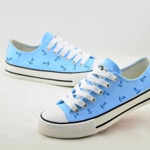 Naval Air Anchor Painted Canvas Shoes